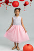 Flare Tulle Cheongsam - Pink Teal Mosaic