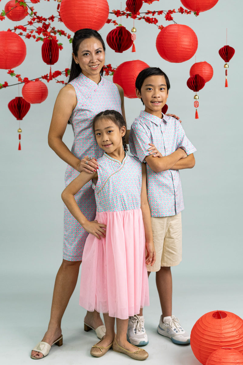 Elly CNY 2026 | Pink Teal Mosaic