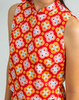 Ladies Amber Top - Red Lucky Coins