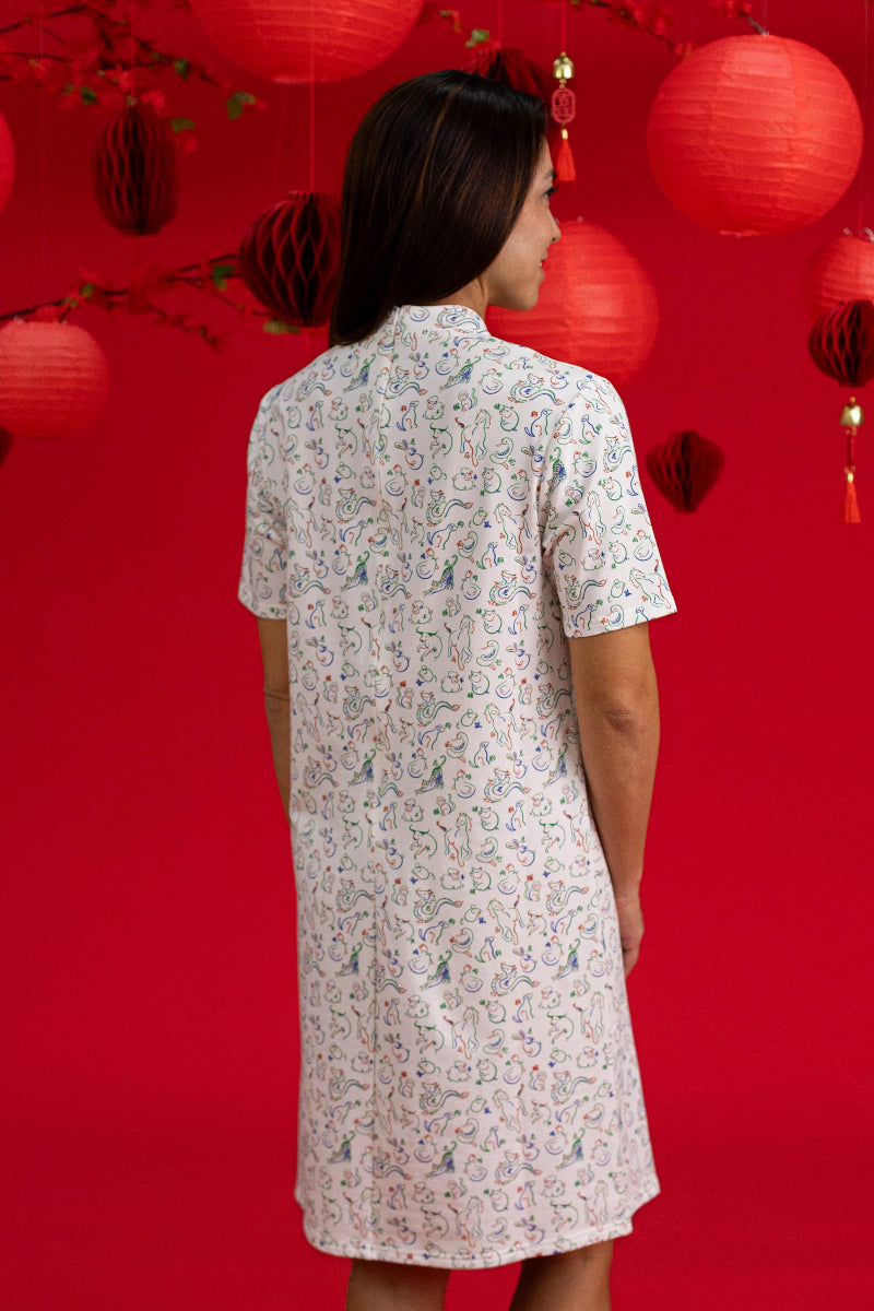 Ladies Eliza Cheongsam - Zodiac Mahjong