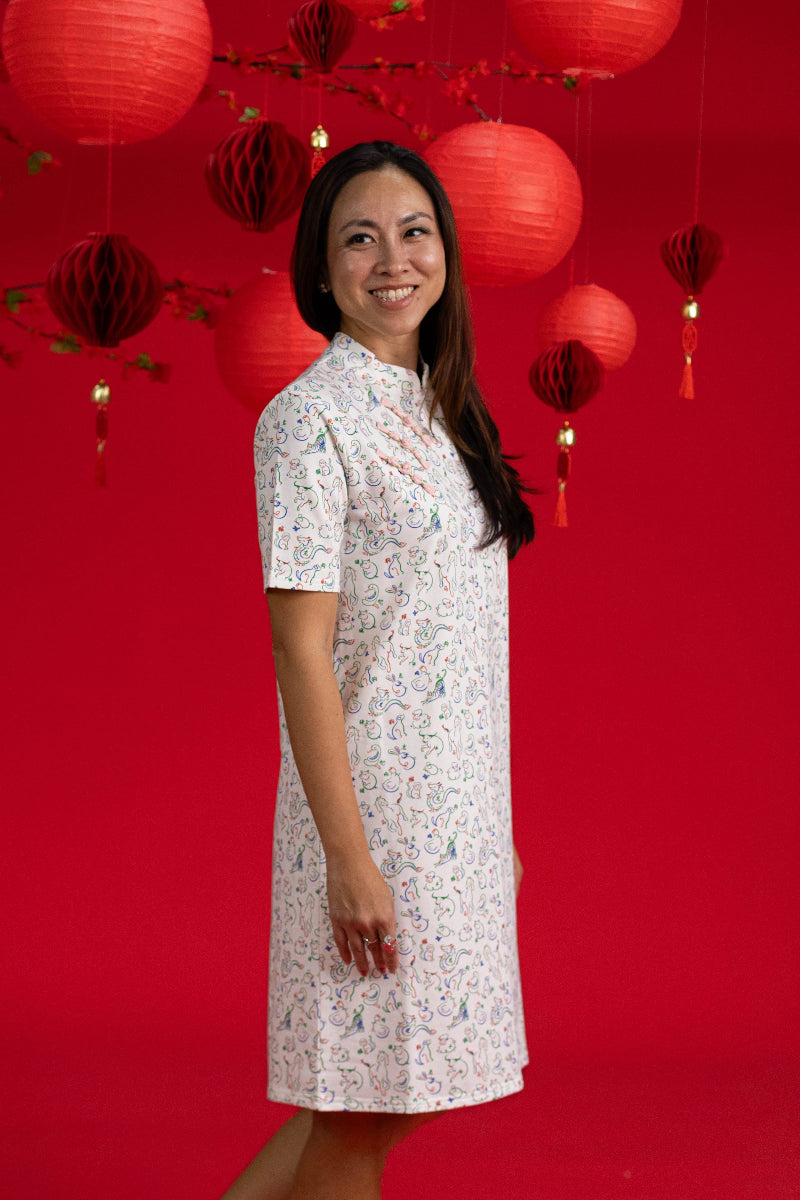 Ladies Eliza Cheongsam - Zodiac Mahjong