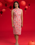 Ladies Mini Peony Cheongsam - Pink Teapots