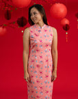 Ladies Mini Peony Cheongsam - Pink Teapots