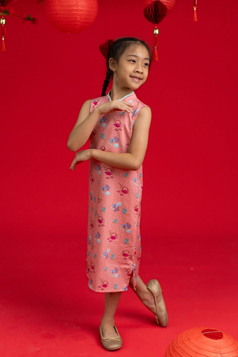 Peony Cheongsam - Pink Teapots