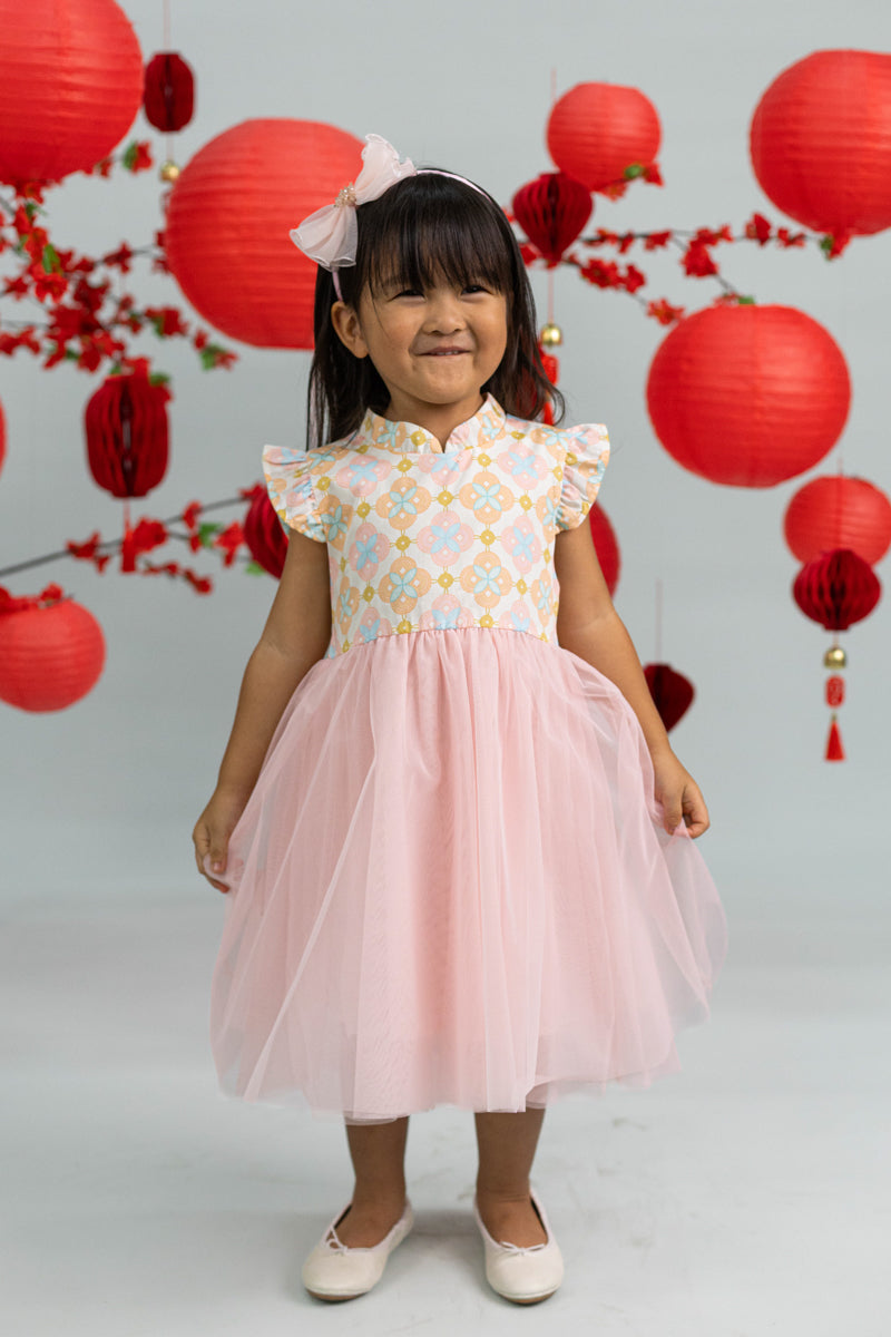 Flora Dress - Cream Lucky Coins