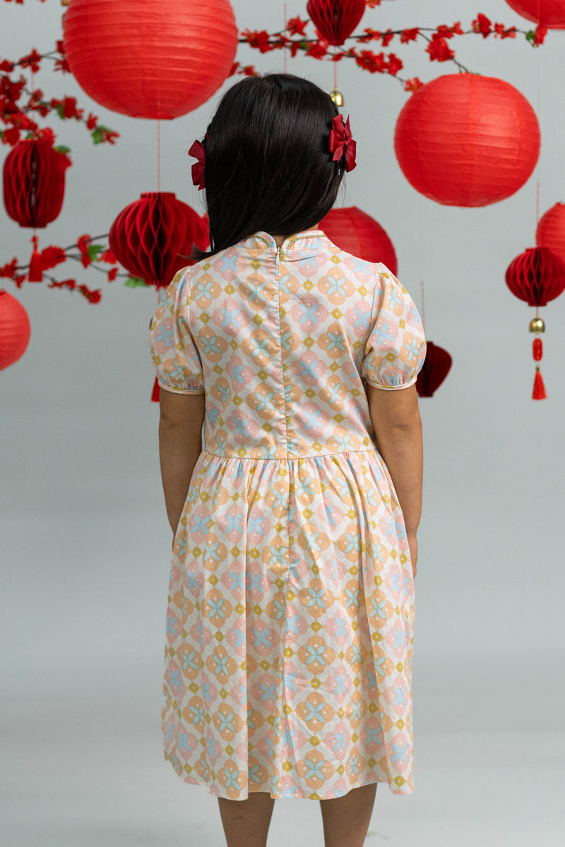 Giselle Cheongsam - Cream Lucky Coins