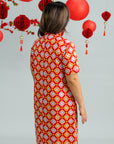 Ladies Wendy Cheongsam - Red Lucky Coins