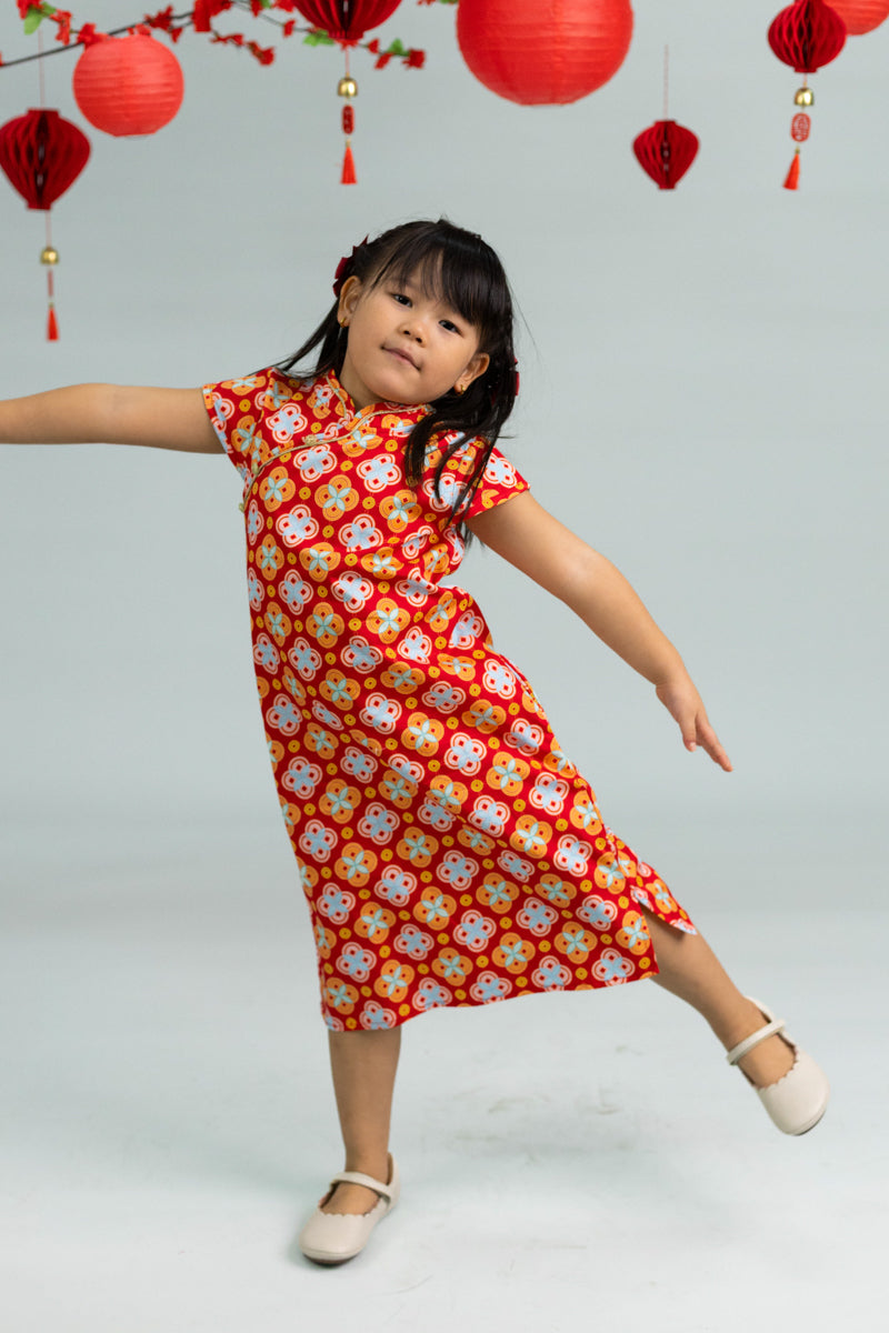 Cheongsam - Red Lucky Coins