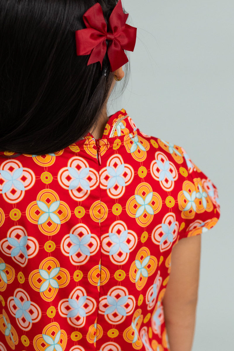 Cheongsam - Red Lucky Coins