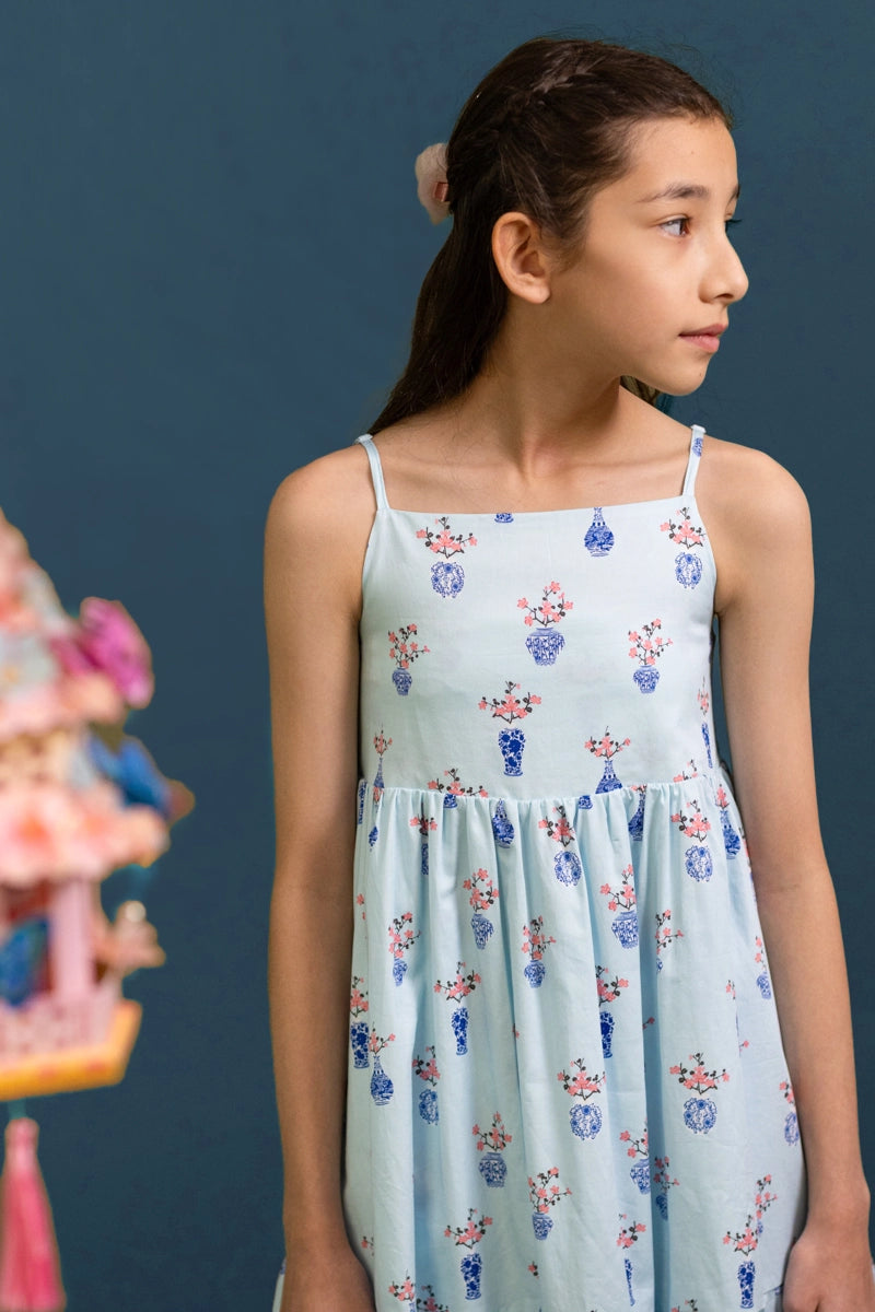 Summer Dress - Turquoise Vases