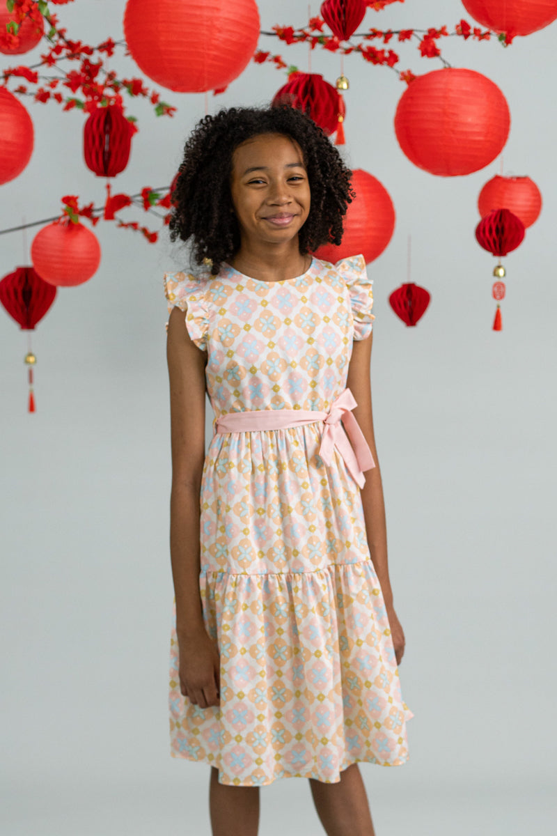 Blair Dress - Cream Lucky Coins