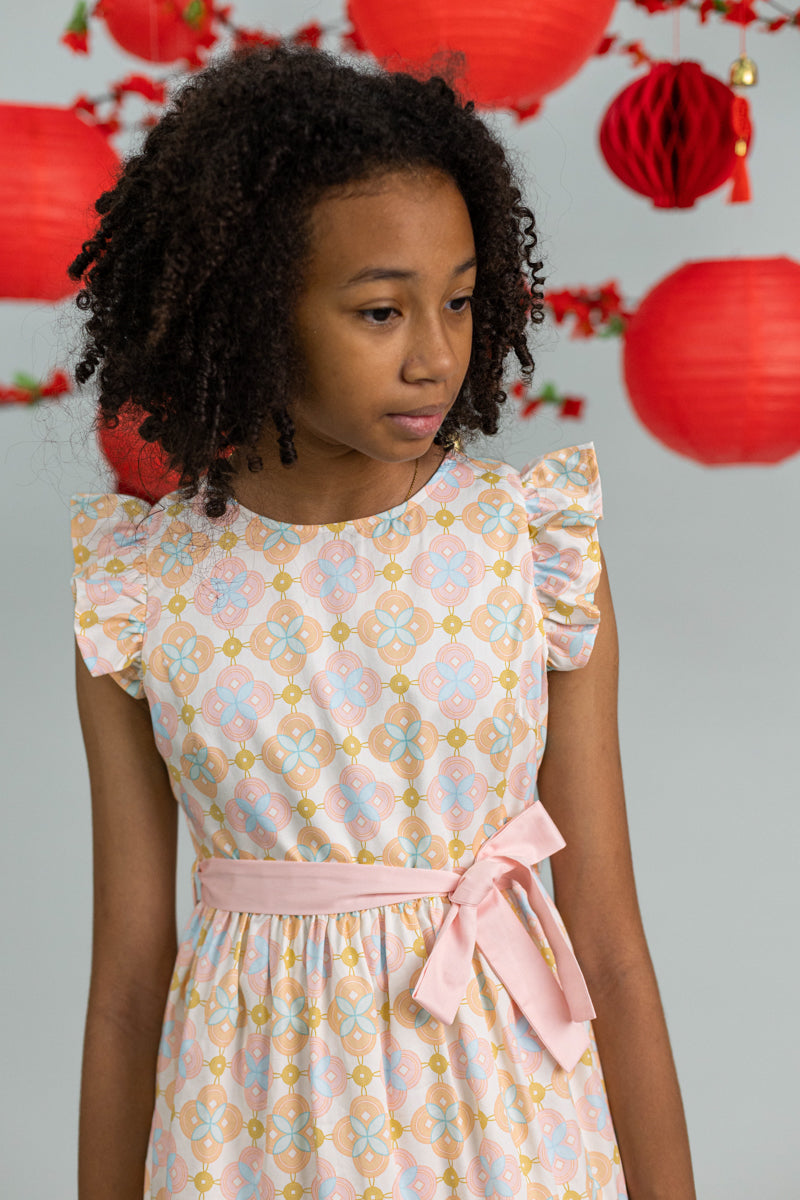 Blair Dress - Cream Lucky Coins