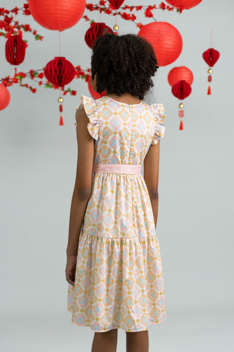 Blair Dress - Cream Lucky Coins