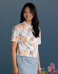 Ashley Top - Pastel Tree Songbirds