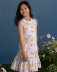 Drop Waist Cheongsam - Pastel Tree Songbirds