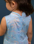 Wrap Cheongsam - Blue Cranes