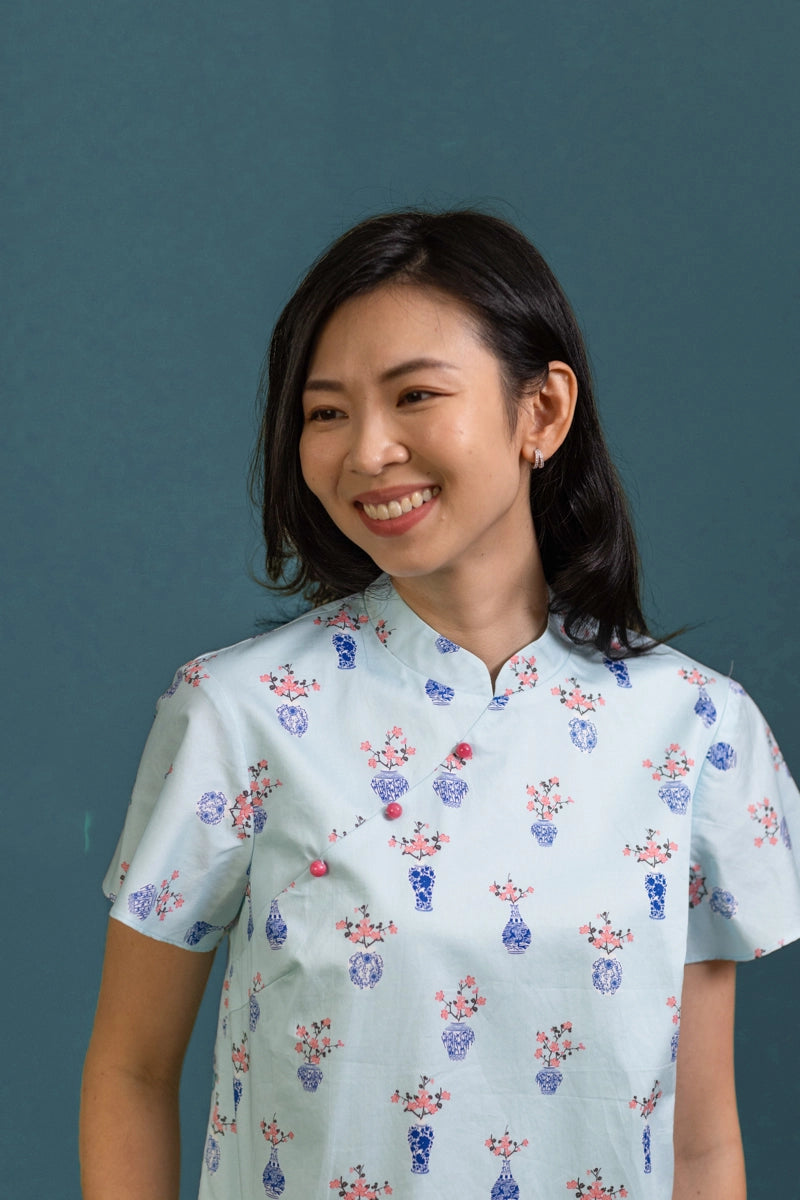 Ladies Marie Top - Turquoise Vases