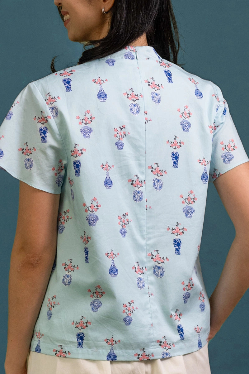 Ladies Marie Top - Turquoise Vases