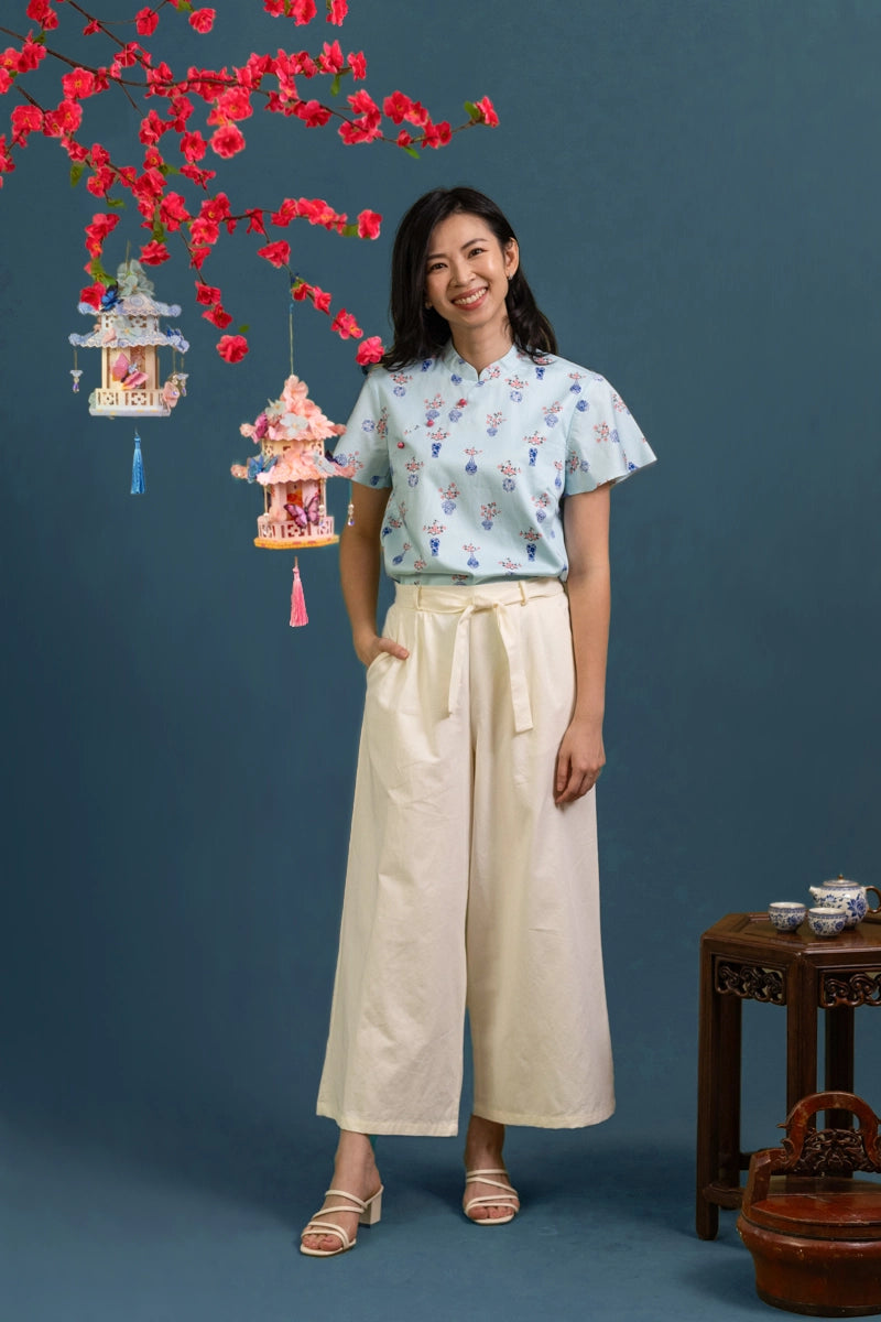 Ladies Marie Top - Turquoise Vases