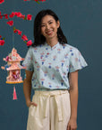 Ladies Marie Top - Turquoise Vases
