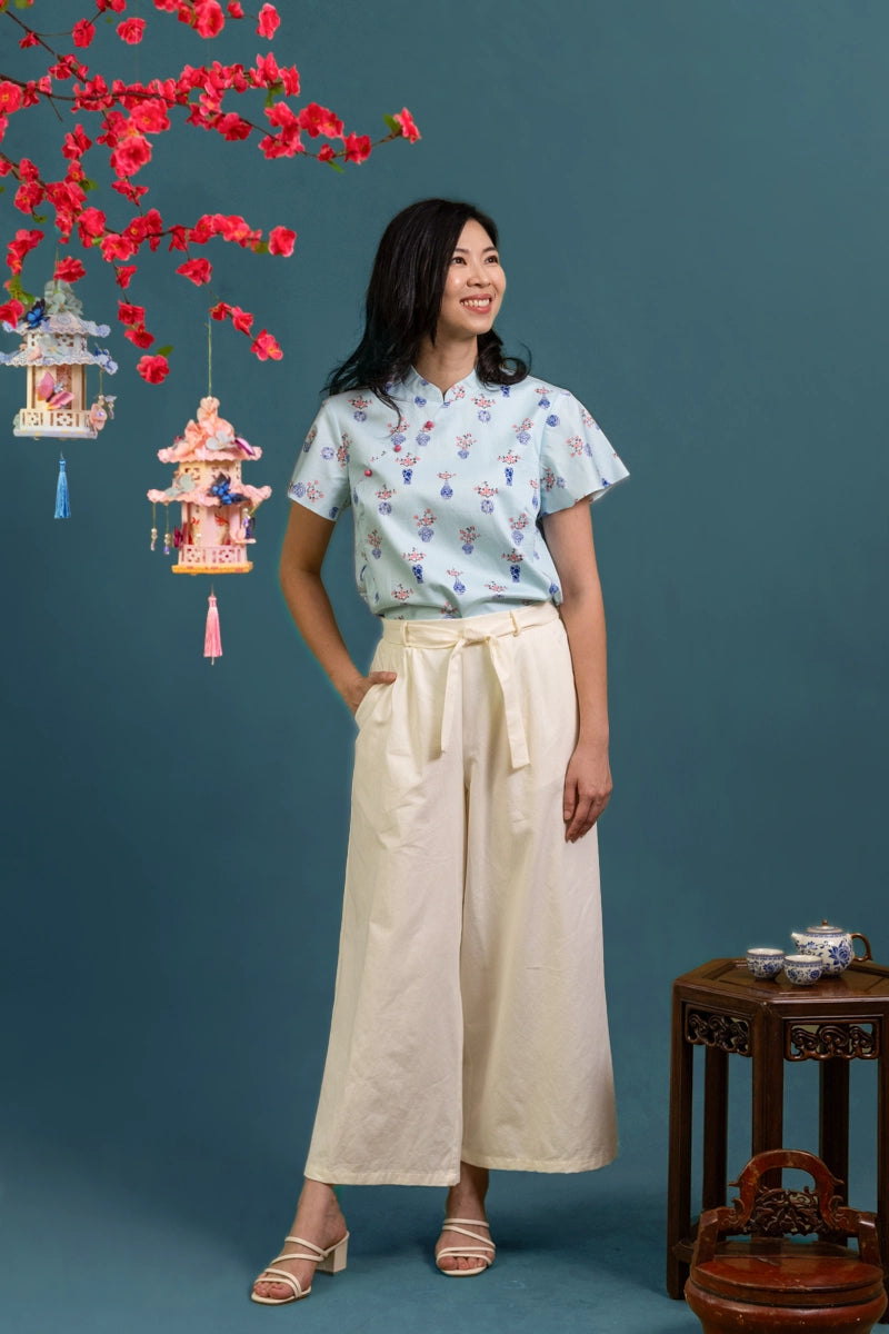 Ladies Marie Top - Turquoise Vases