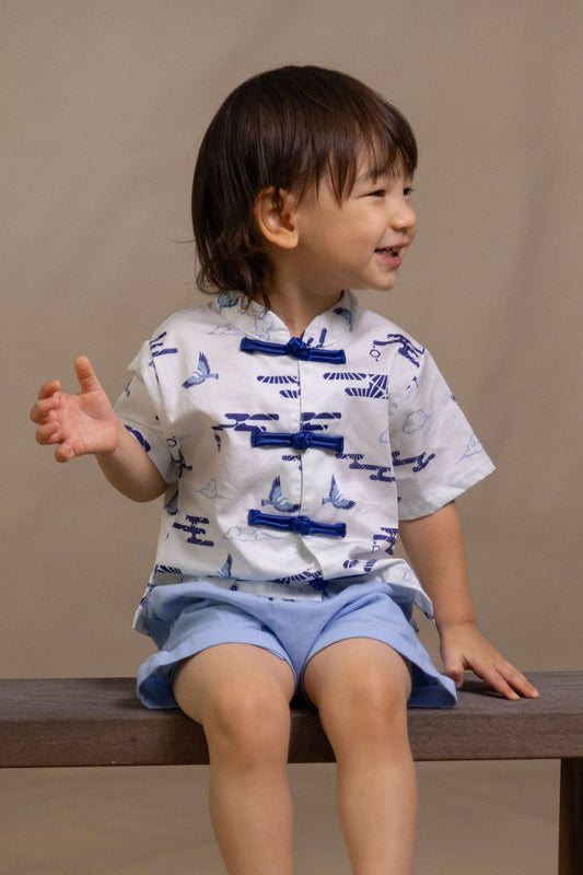 Tang Shirt - Porcelain Clouds