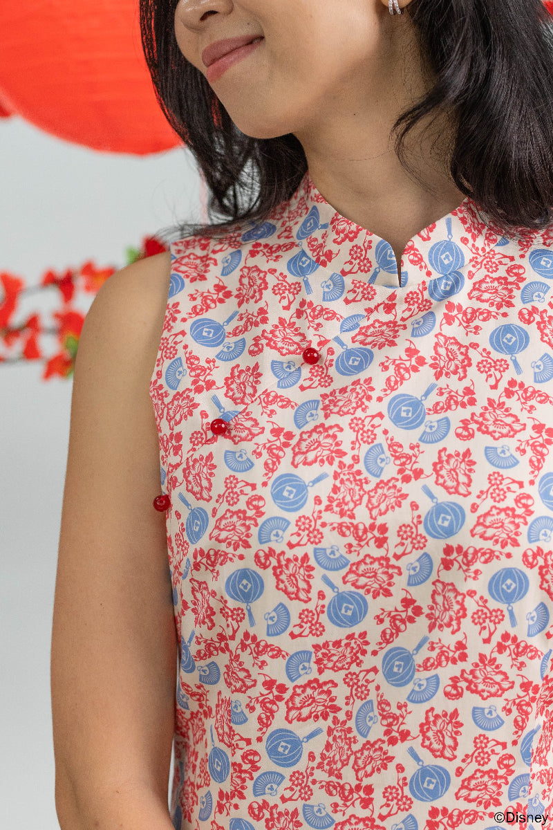 Ladies Mini Peony Cheongsam - Mickey Fanfare