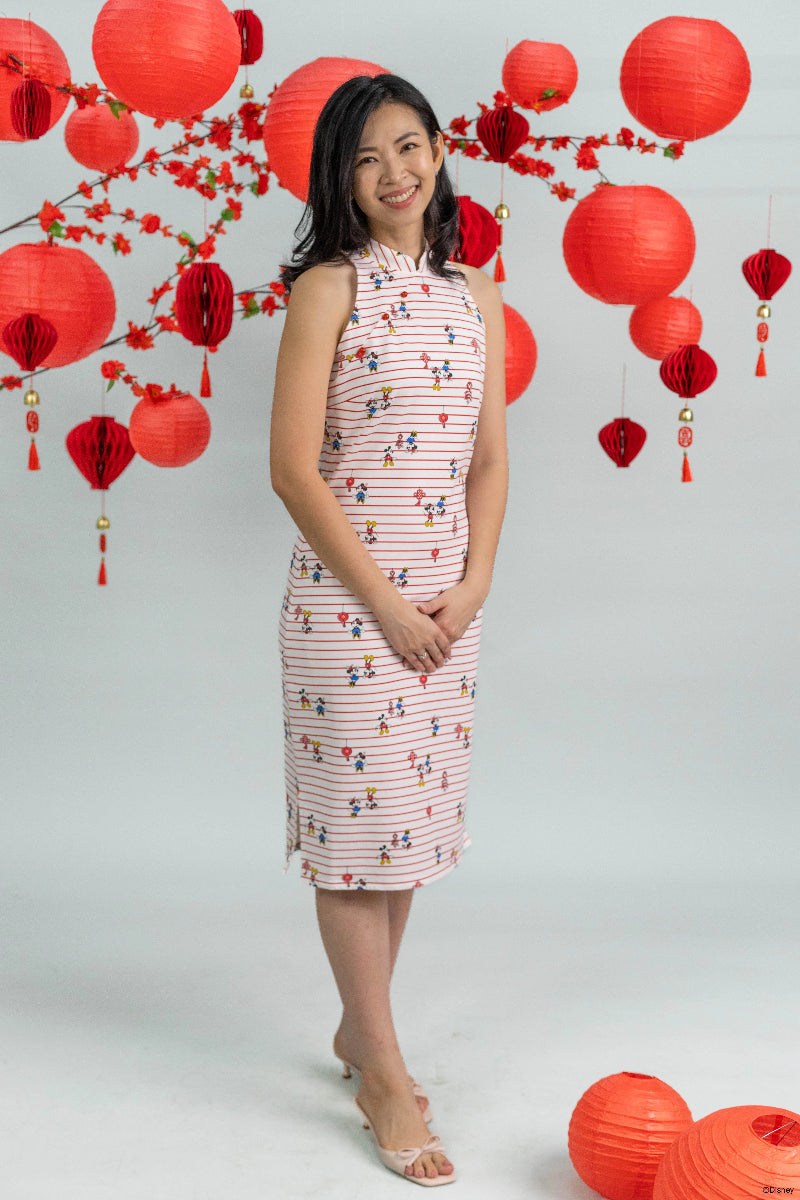 Ladies Sofia Cheongsam - Firecracker Mickey