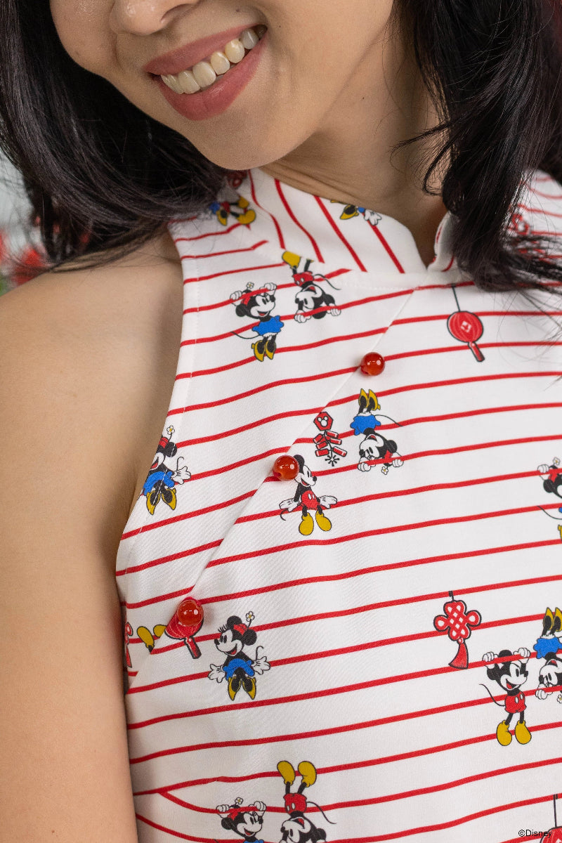 Ladies Sofia Cheongsam - Firecracker Mickey
