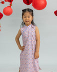 Peony Cheongsam - Pink Tiles