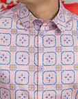 Men's Shirt - Pink Tiles