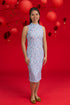 Ladies Mini Harper Cheongsam - Blue Lucky Bamboo