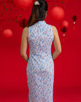 Ladies Mini Harper Cheongsam - Blue Lucky Bamboo