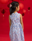 Jersey Luna Cheongsam - Blue Lucky Bamboo