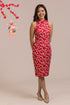 Ladies Heidi Cheongsam - Red Fans
