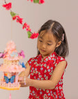 Twirly Cheongsam - Red Fans