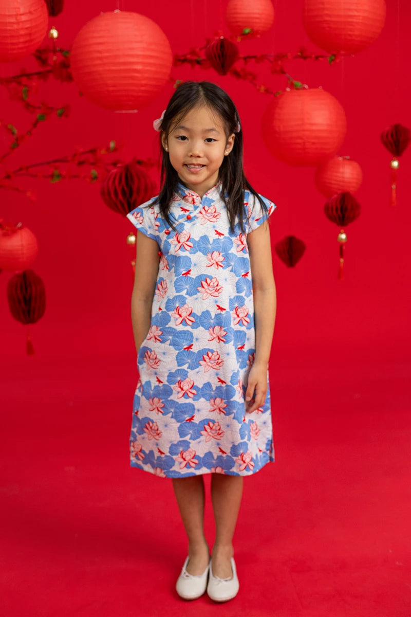 Cheongsam - Blue Lotus