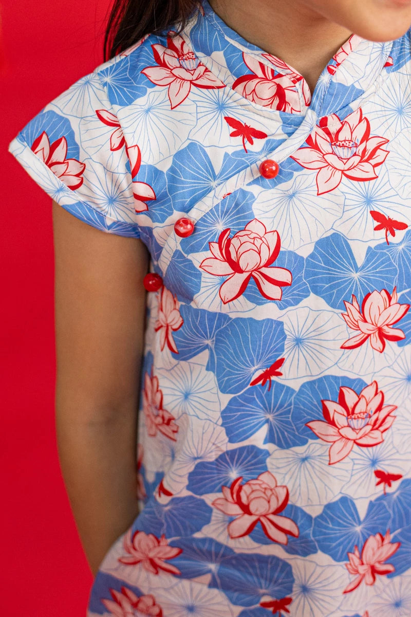 Cheongsam - Blue Lotus