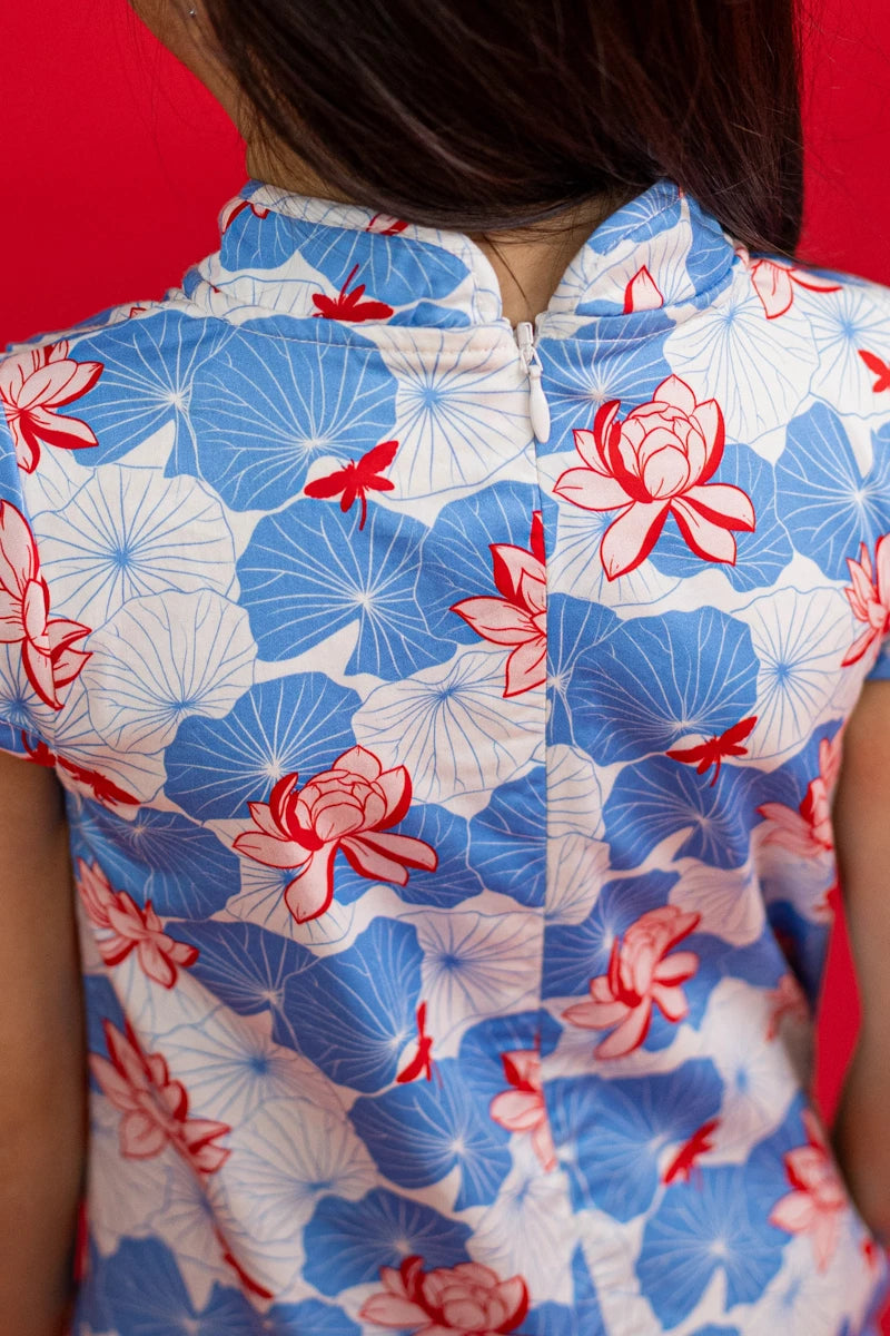 Cheongsam - Blue Lotus