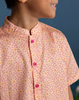 Ladies Amber Top - Pink Honeycomb Tiles