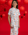 Ladies Wendy Cheongsam - Teal Lotus