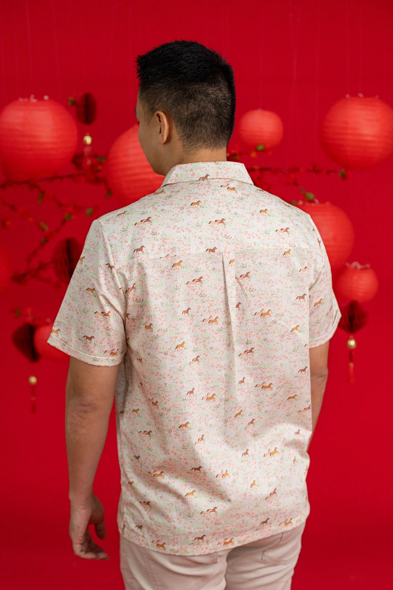 Men's Shirt - Meadow Horses