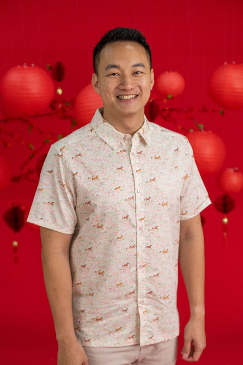 Men's Shirt - Meadow Horses