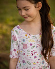 Jersey Lyla Dress - Lilac Princess Garden