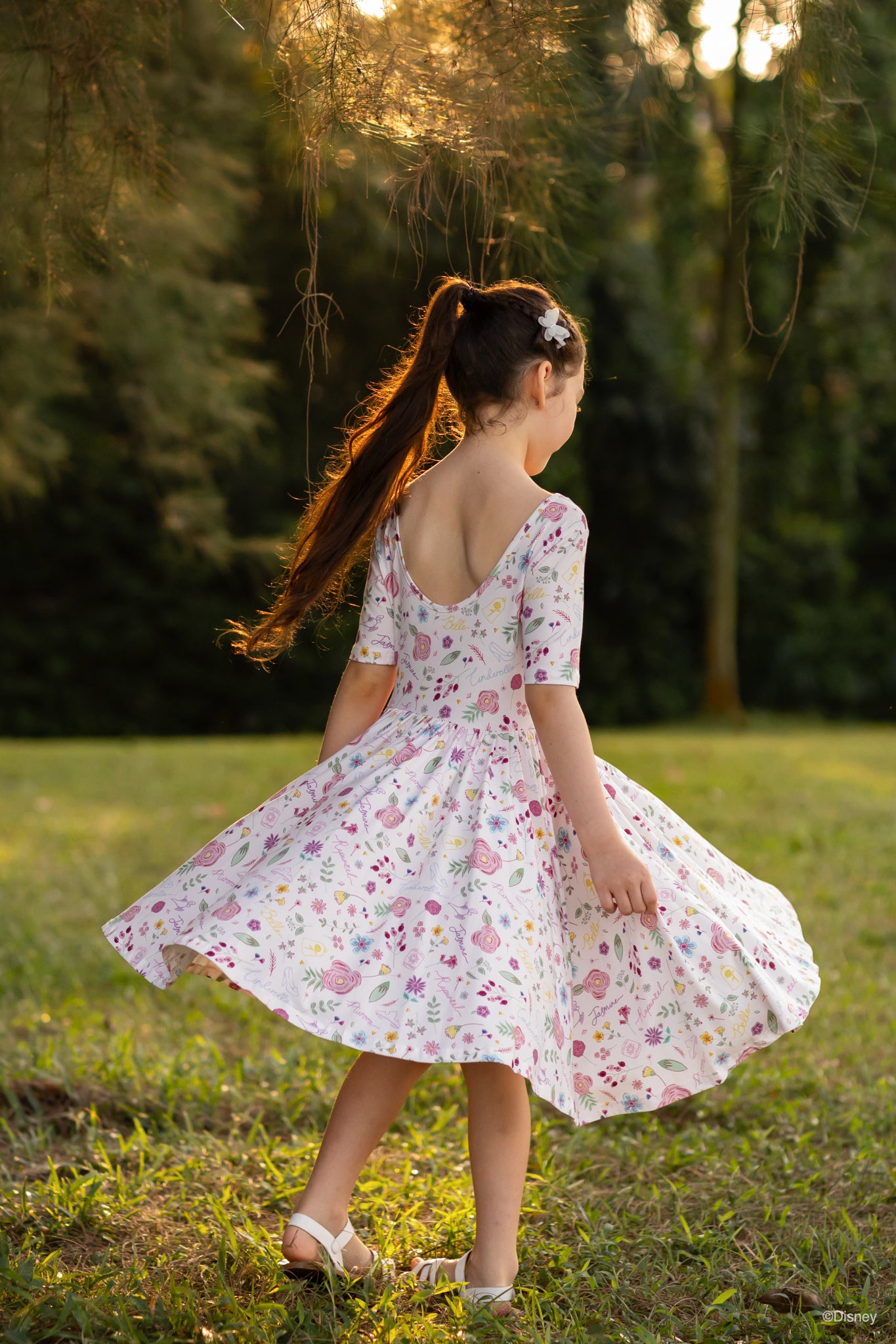 Jersey Lyla Dress - Lilac Princess Garden