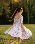 Jersey Lyla Dress - Lilac Princess Garden