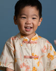 Tang Shirt - Cream Orchid Garden