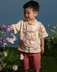 Tang Shirt - Cream Orchid Garden