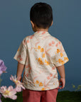 Tang Shirt - Cream Orchid Garden
