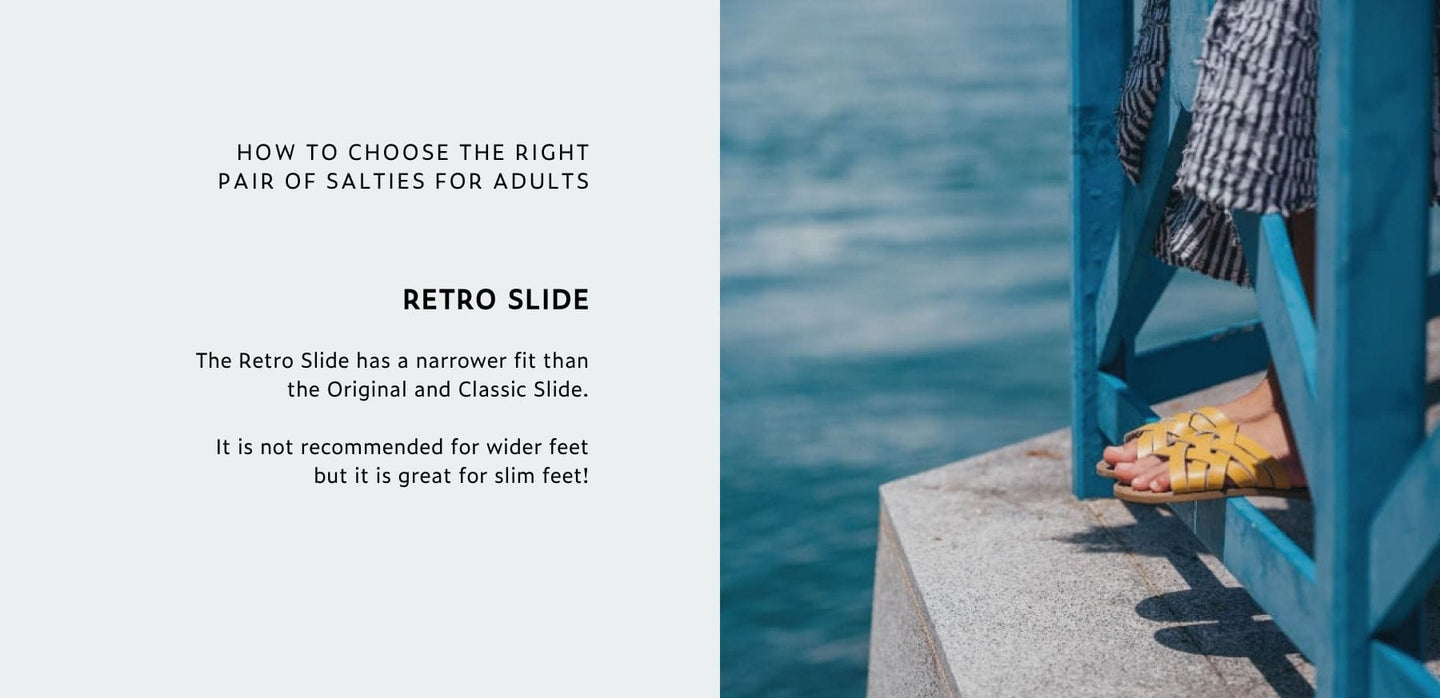 Saltwater Retro Slide sandals for adults